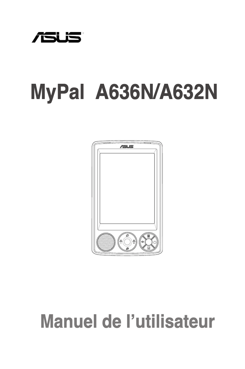 Page n°1 - Manuel utilisateur Asus MyPal A636N