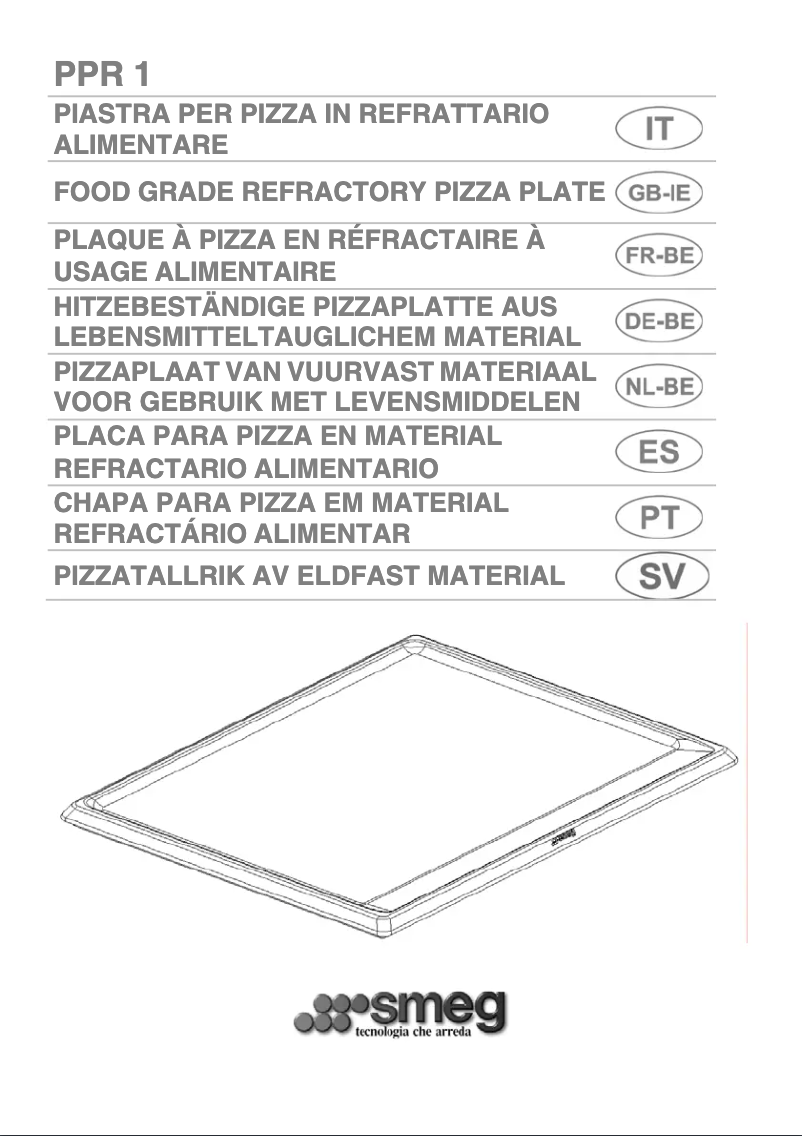 Página 1 del manual Manual de usuario Smeg PPR1