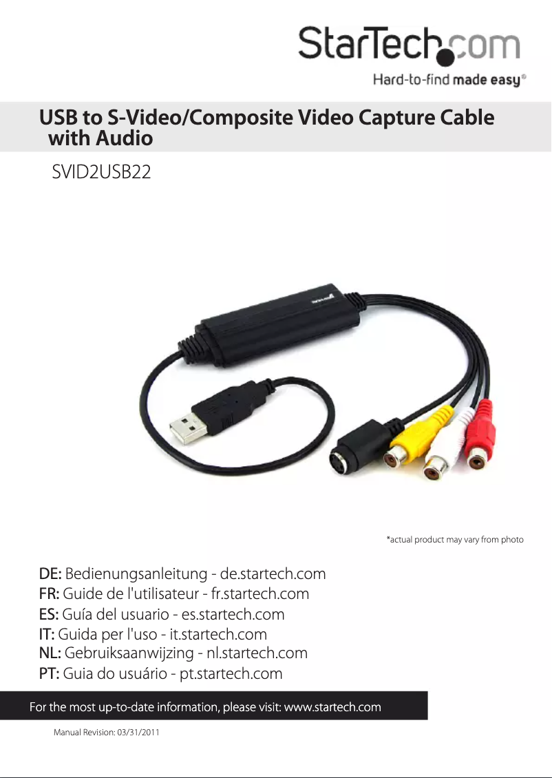 Página 1 del manual Manual de usuario StarTech.com SVID2USB22