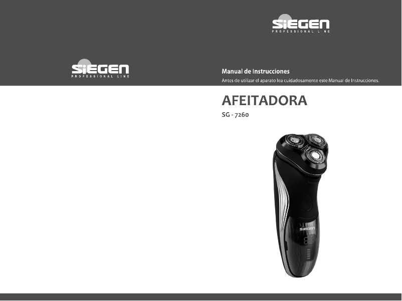 Page 1 de la notice Manuel utilisateur Siegen SG-7260
