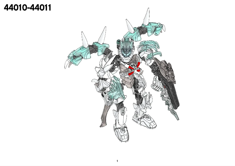 Image de la première page du manuel de l'appareil Hero Factory 44011