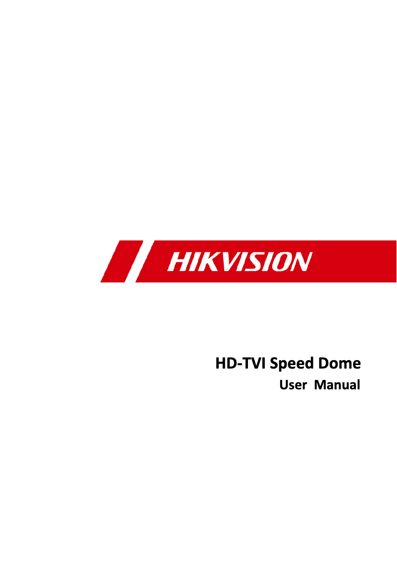 Page 1 de la notice Manuel utilisateur Hikvision DS-2AE4215T-D