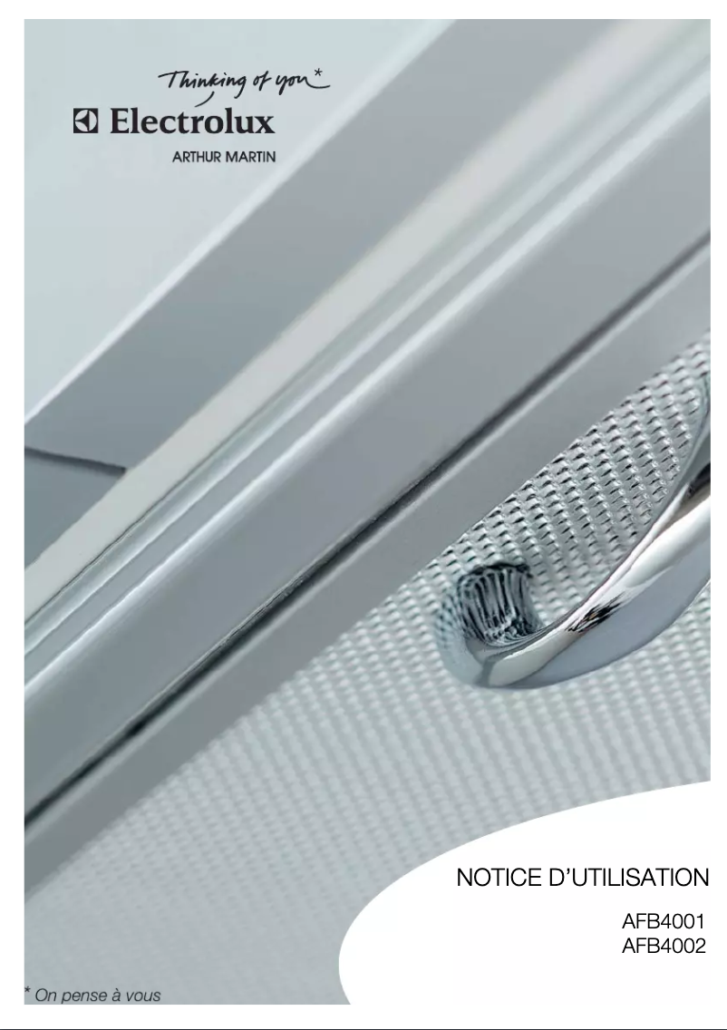 Page n°1 - Manuel utilisateur Arthur Martin-Electrolux AFB4001X