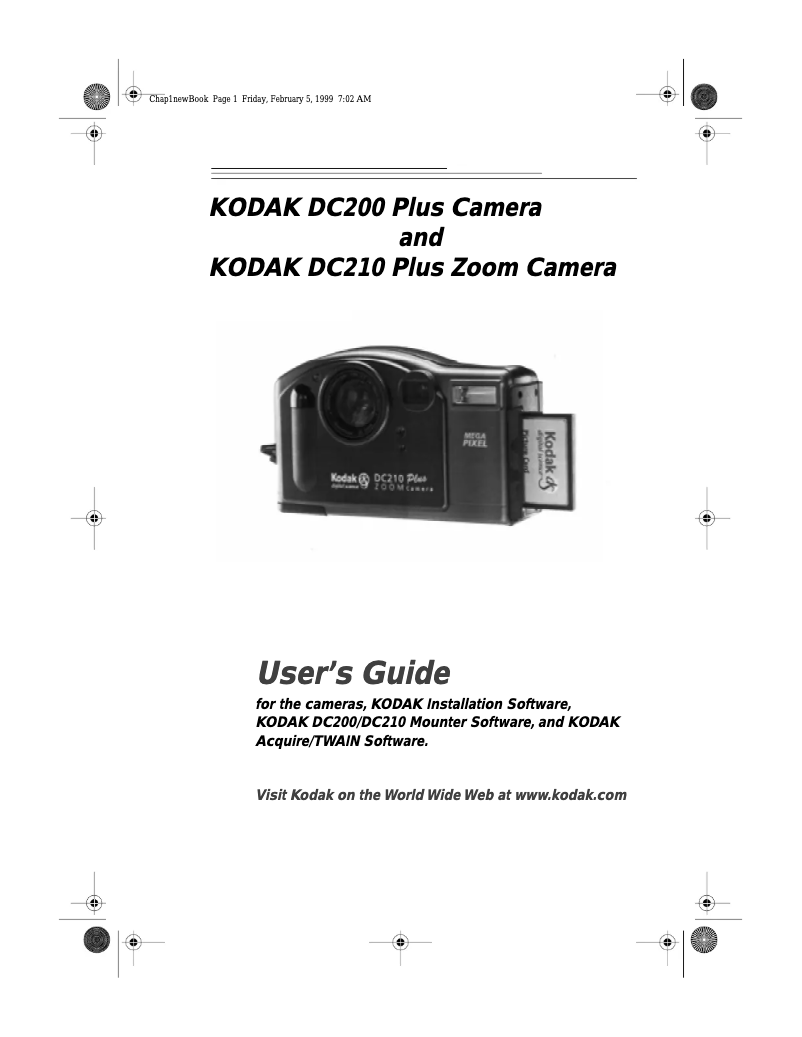 Image de la première page du manuel de l'appareil DC210 Plus