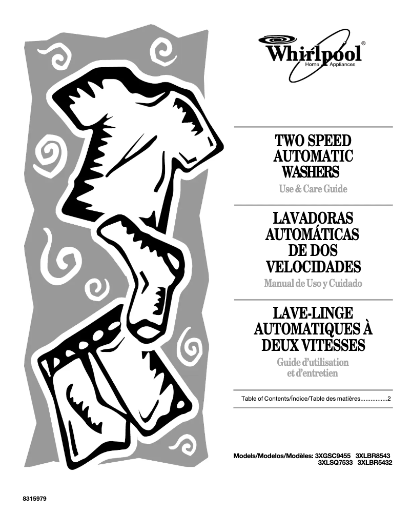 Página 1 del manual Manual de usuario Whirlpool 3XGSC9455