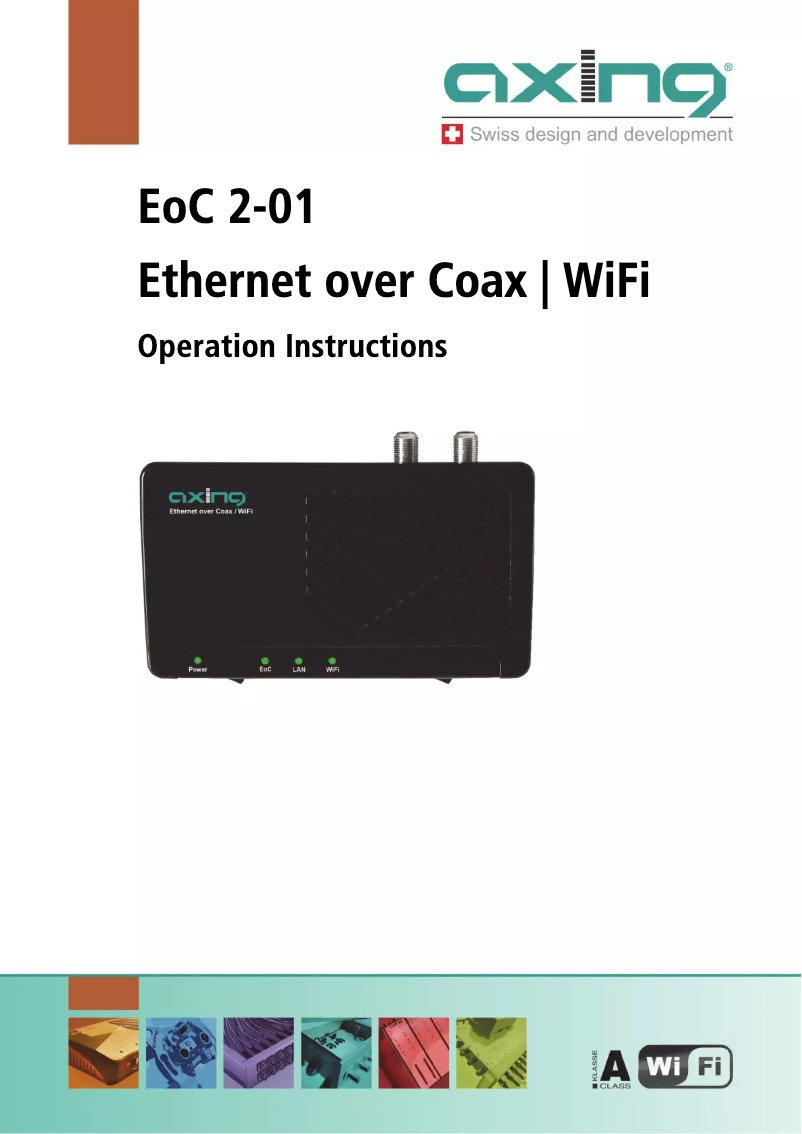 Page 1 de la notice Manuel utilisateur Axing EoC 2-00