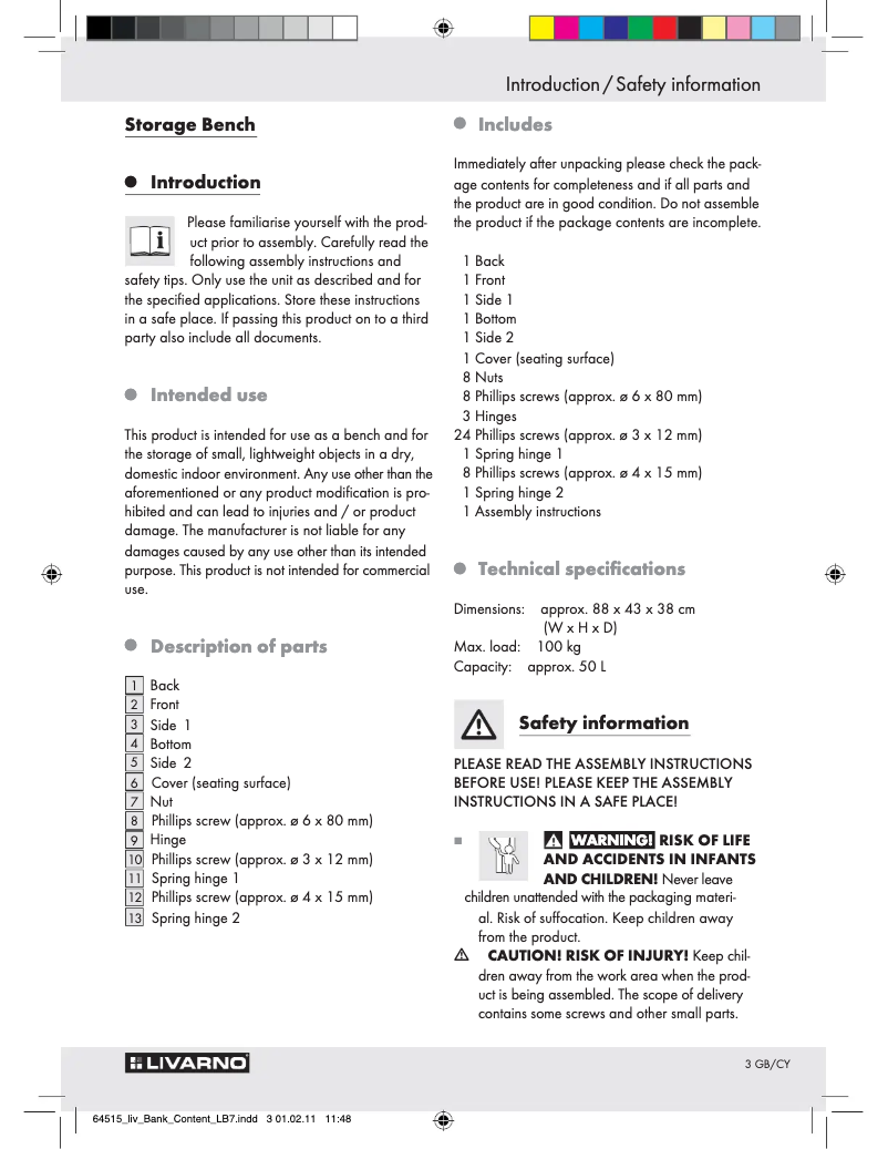 Image de la première page du manuel de l'appareil Z29970