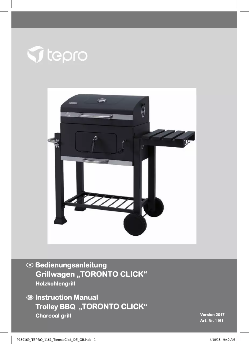 Image de la première page du manuel de l'appareil Toronto Click 1161