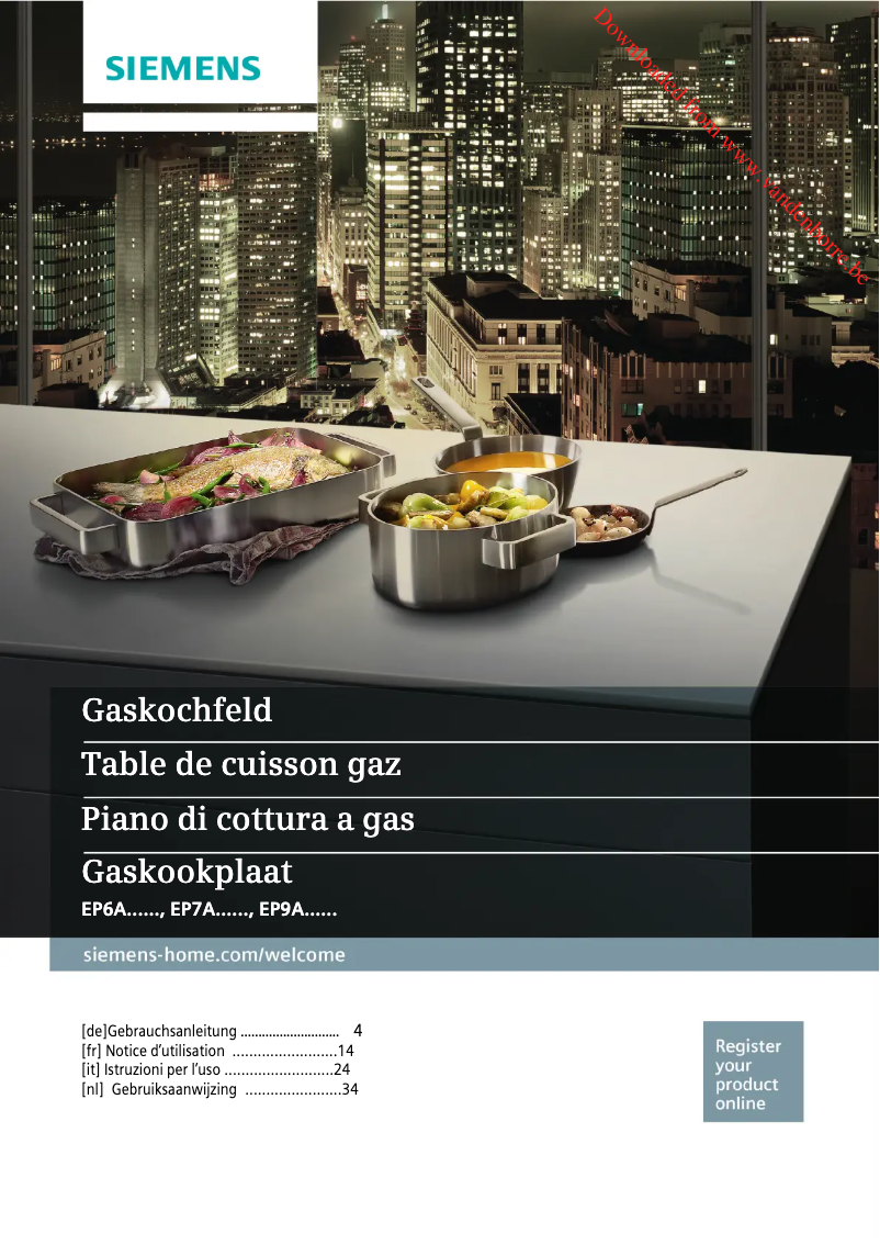 Page n°1 - Manuel utilisateur Siemens EP7A6QB20