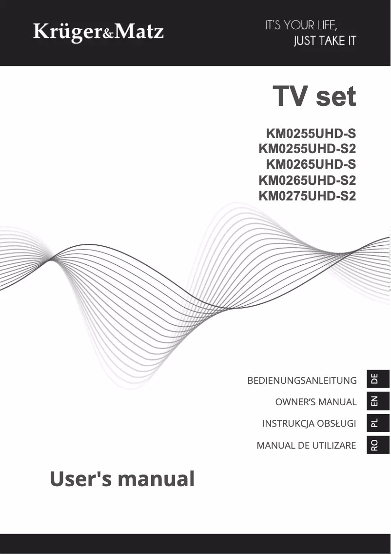 Image de la première page du manuel de l'appareil KM0255UHD-S