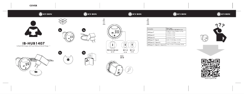 Página 1 del manual Manual de usuario Icy Box IB-HUB1407
