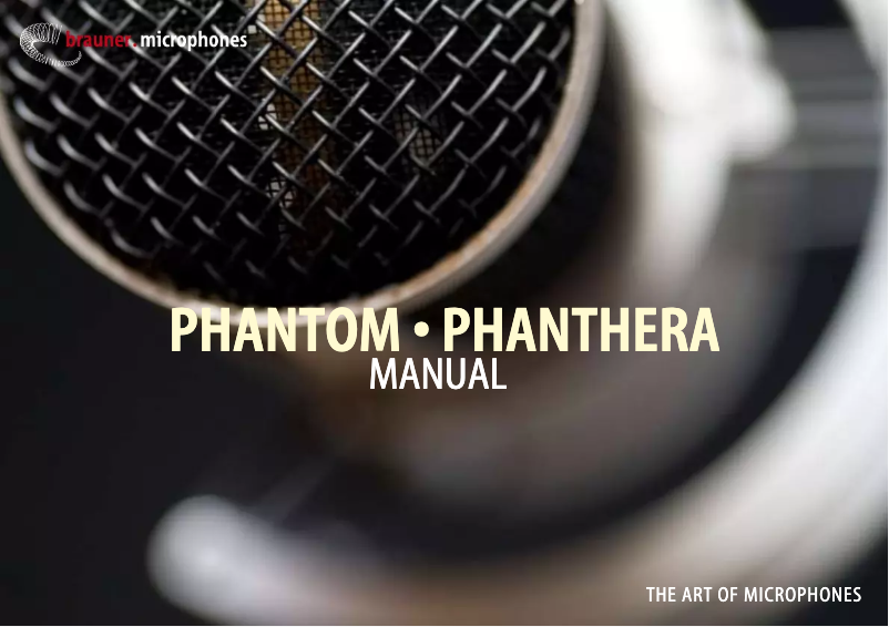 Page n°1 - Manuel utilisateur Brauner Phantom
