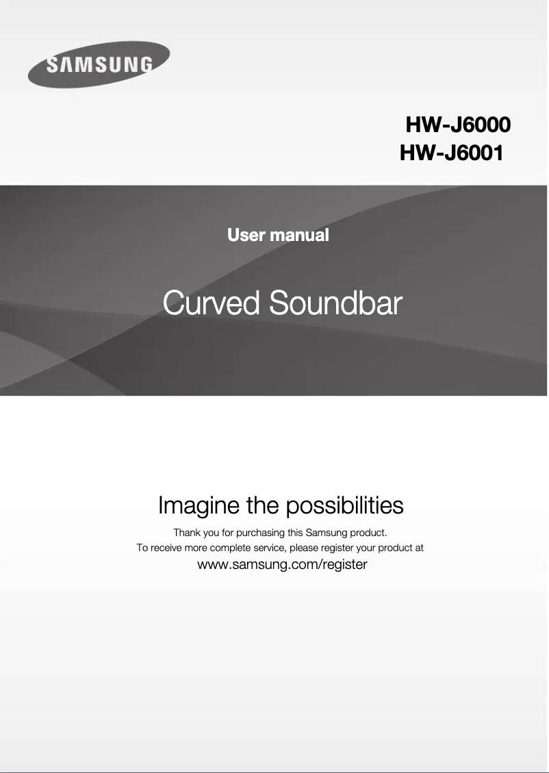 Image de la première page du manuel de l'appareil HW-J6001 soundbar speaker