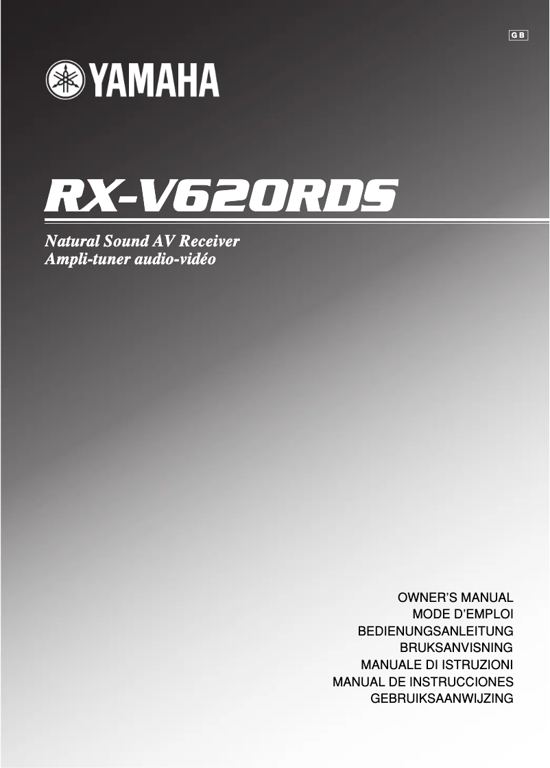 Image de la première page du manuel de l'appareil RX-V620RDS