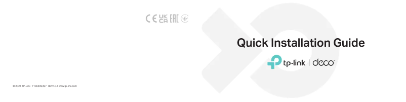 Página 1 del manual Guía de instalación TP-Link Deco X90