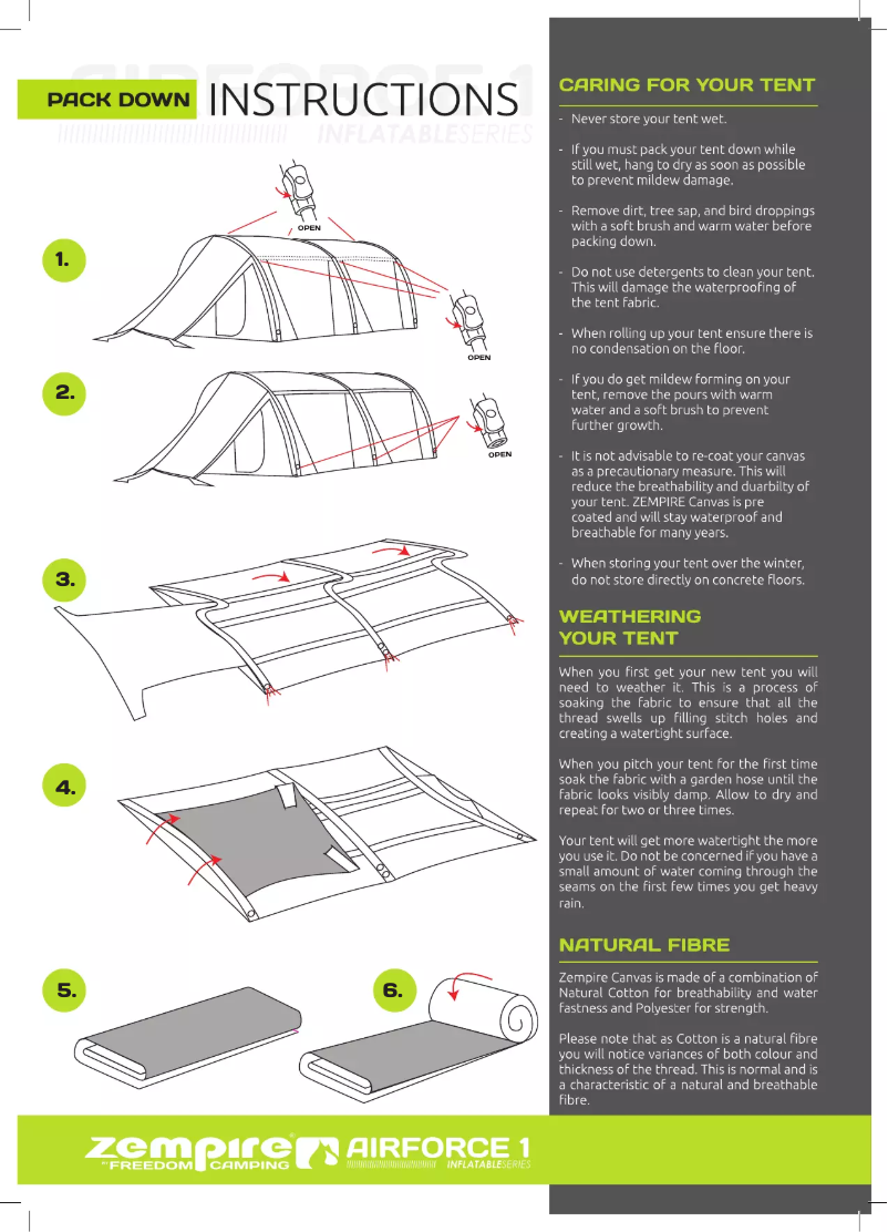 Image de la première page du manuel de l'appareil Airforce 1