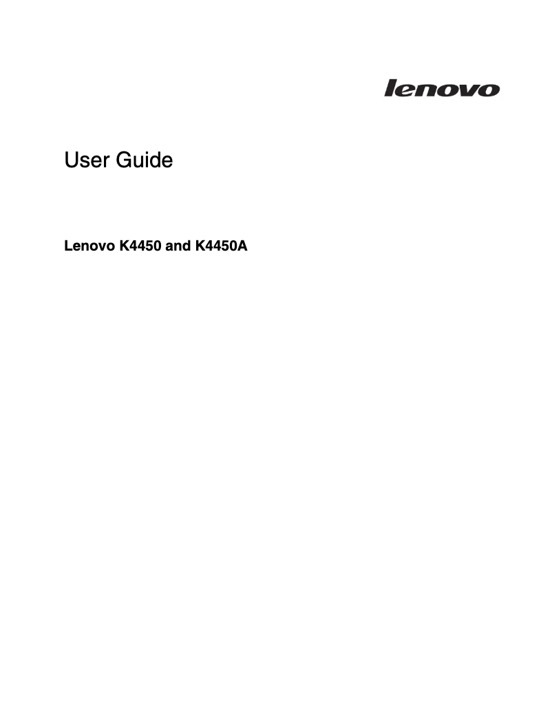 Página 1 del manual Manual de usuario Lenovo K4450