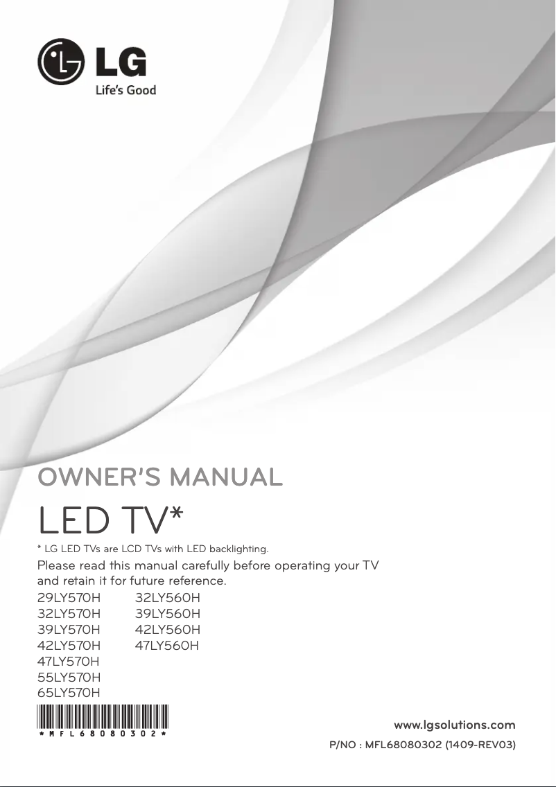 Page 1 de la notice Manuel utilisateur LG 65LY570H