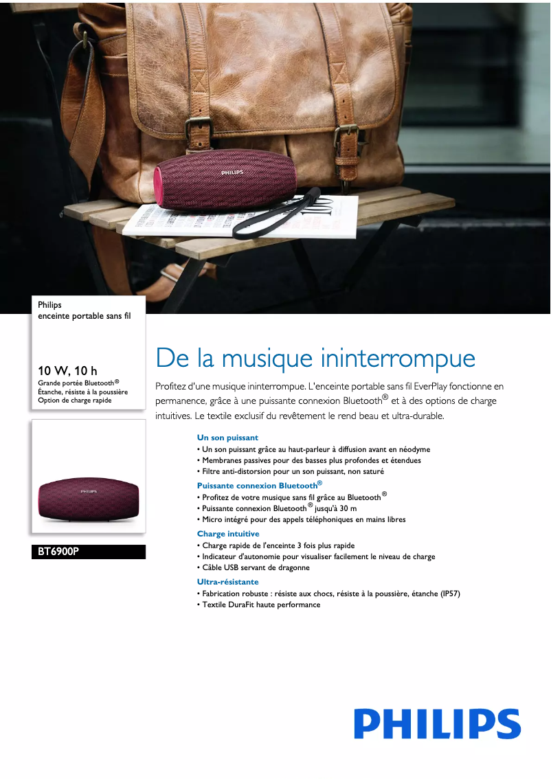 Imagen de la primera página del manual del dispositivo BT6900P