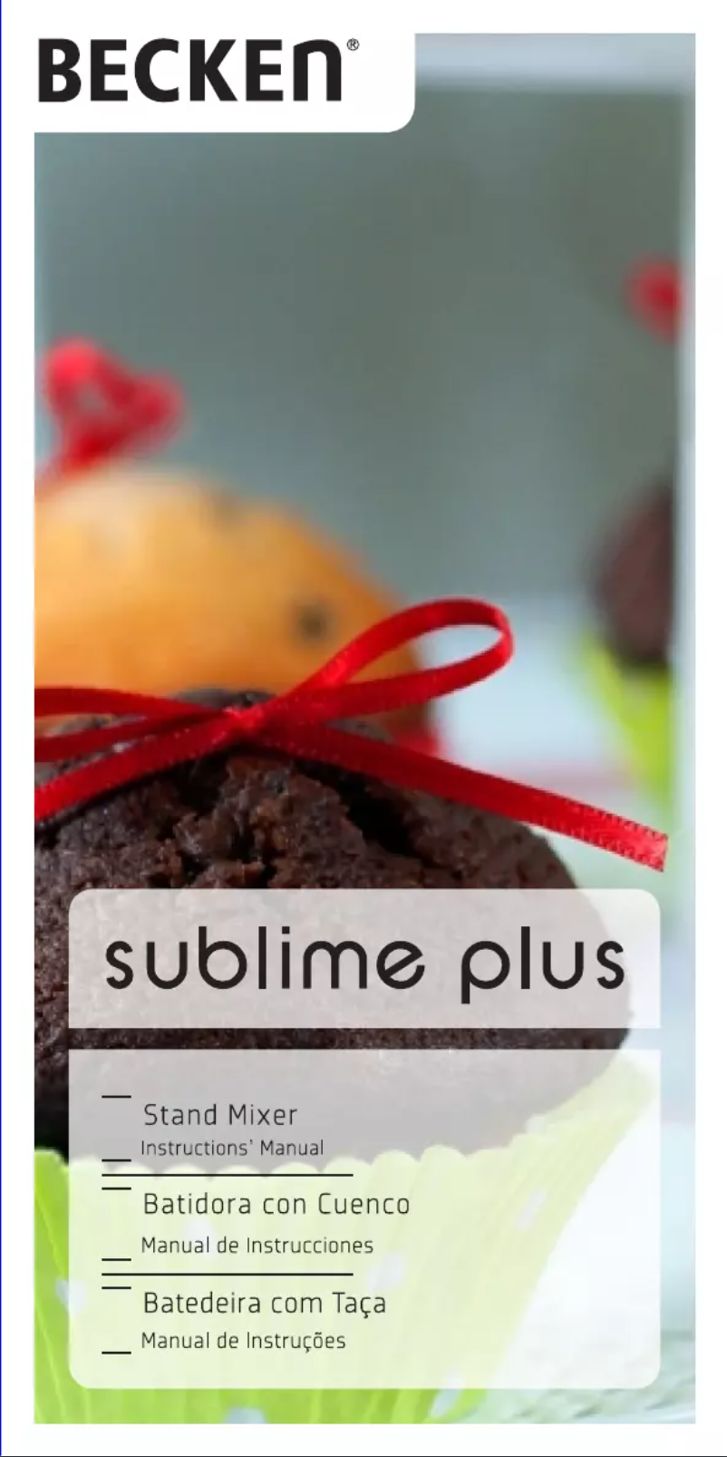 Page 1 de la notice Manuel utilisateur Becken Sublime Plus