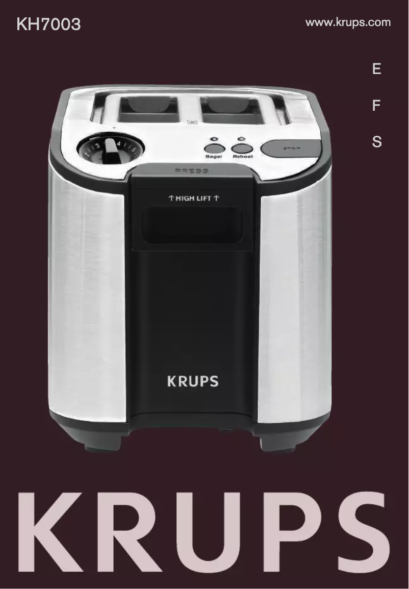 Page n°1 - Manuel utilisateur Krups Precision KH7003