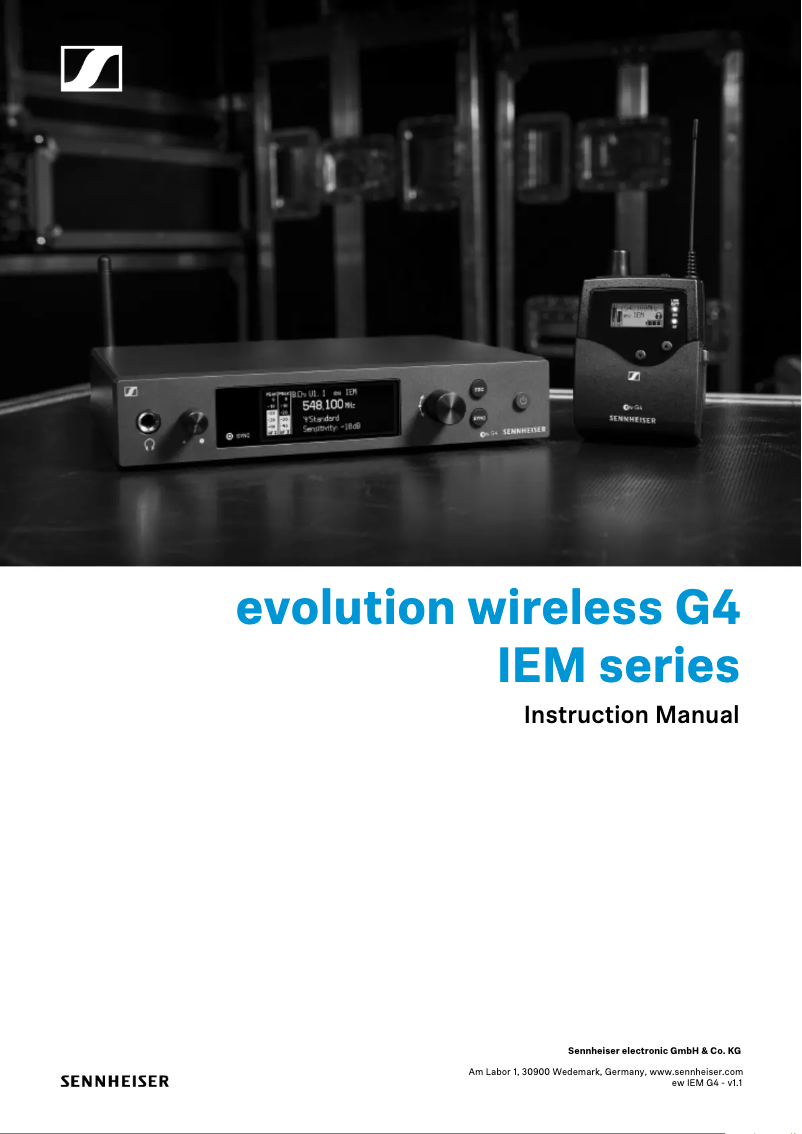 Image de la première page du manuel de l'appareil ew IEM G4-B