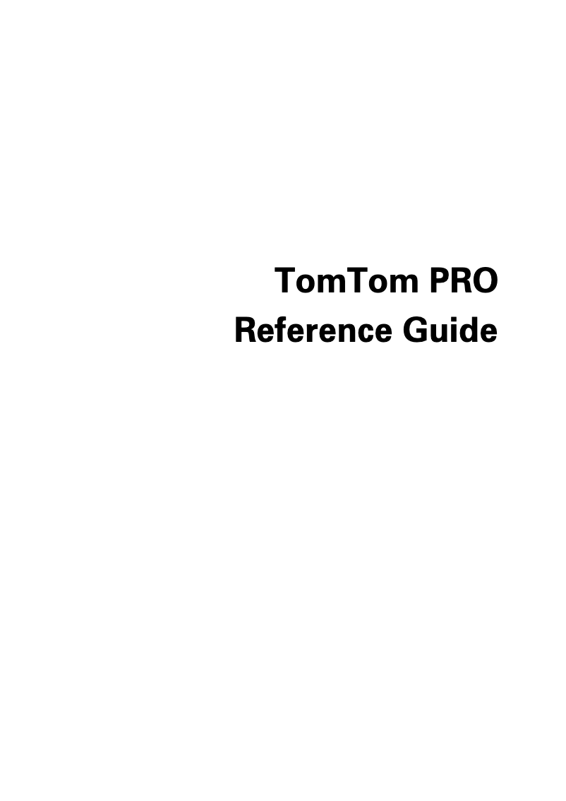 Page 1 de la notice Manuel utilisateur TomTom Pro 7150