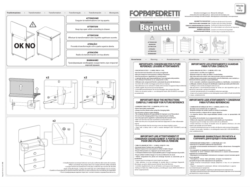 Page n°1 - Manuel utilisateur Foppapedretti Sweetfamily
