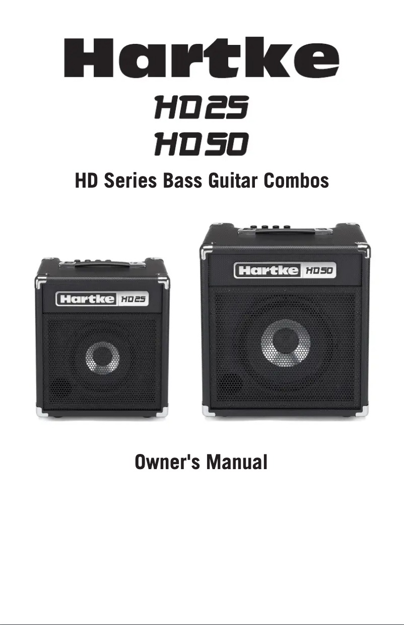 Page 1 de la notice Manuel utilisateur Hartke HD25