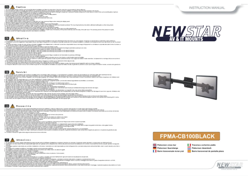 Page 1 de la notice Manuel utilisateur Newstar FPMA-CB100BLACK