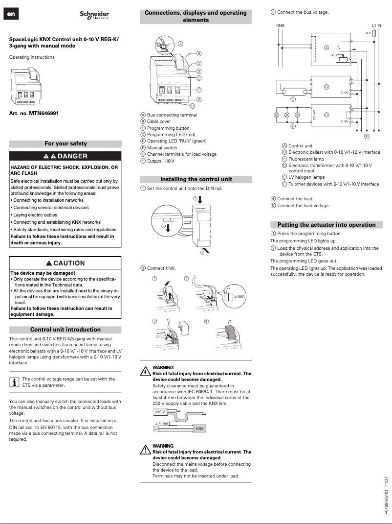 Image de la première page du manuel de l'appareil MTN646991