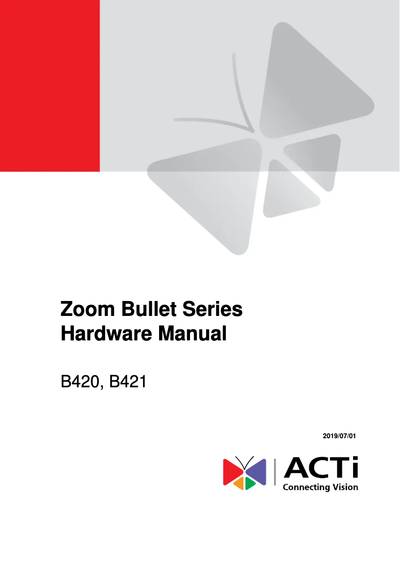 Página 1 del manual Manual de usuario ACTi B420