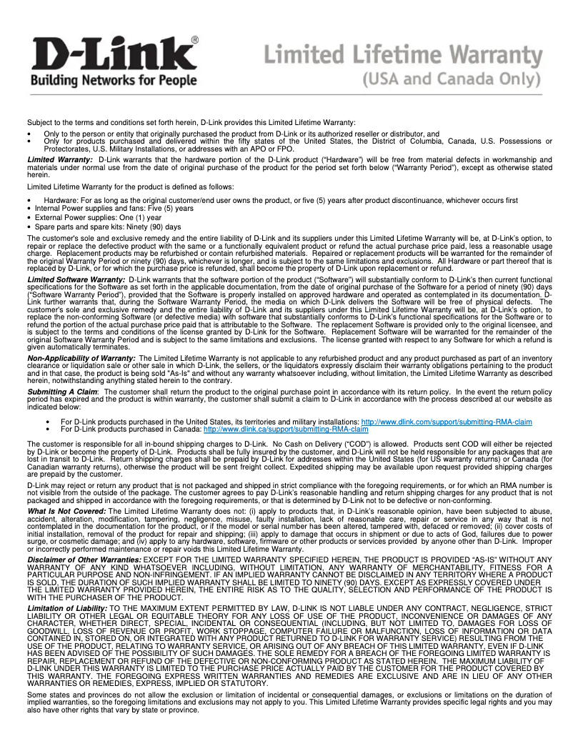 Page 1 de la notice Manuel utilisateur D-Link DWC-1000-VPN