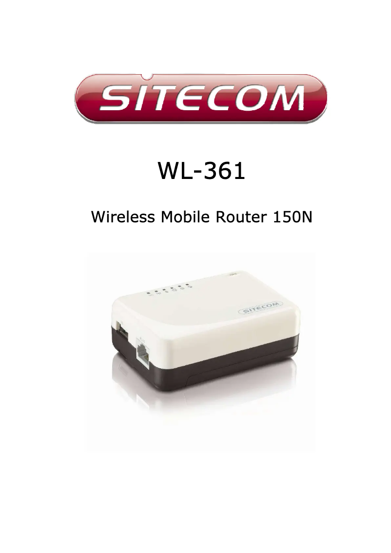 Page n°1 - Manuel utilisateur Sitecom WL-361