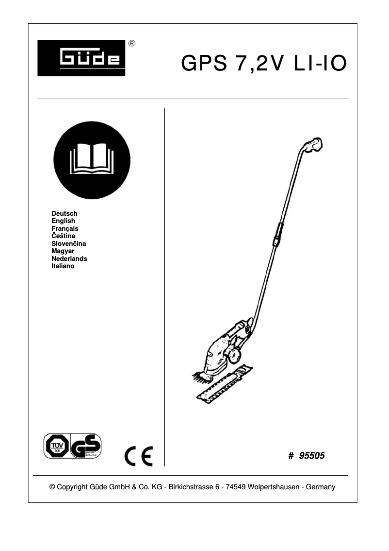 Image de la première page du manuel de l'appareil GPS 7,2V LI-IO