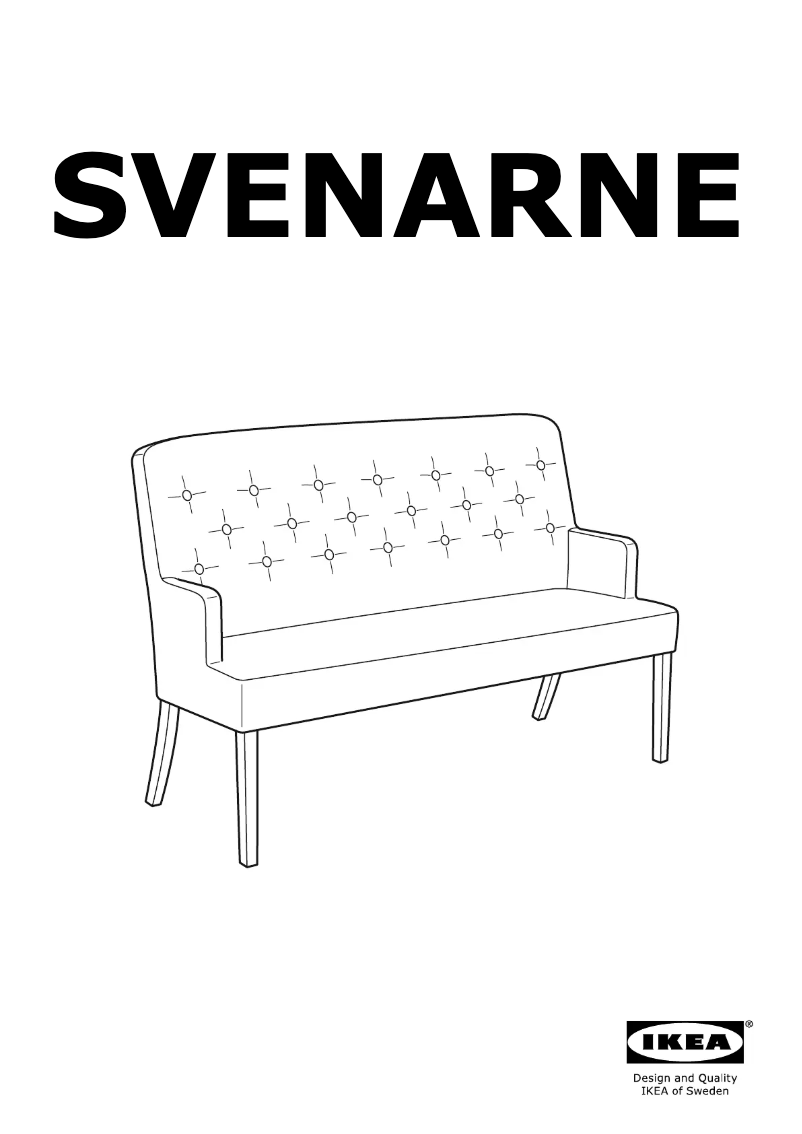 Page 1 de la notice Manuel utilisateur Ikea SVENARNE 104.531.52