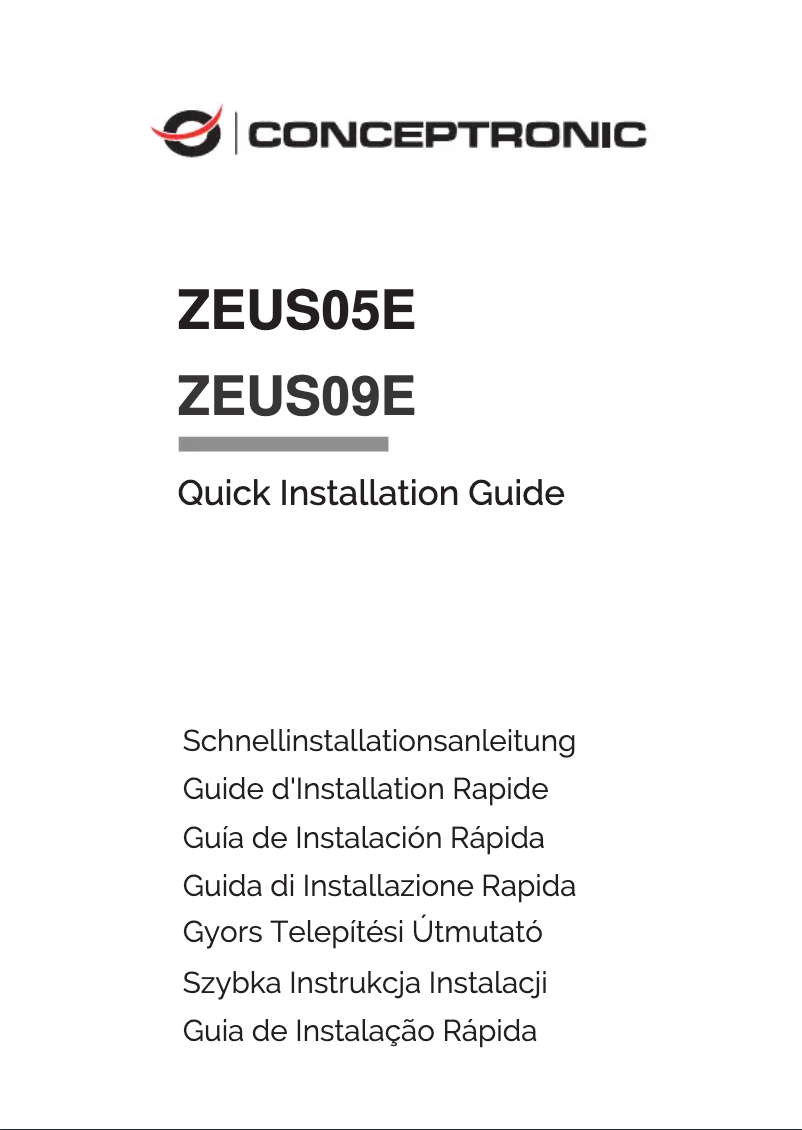 Page n°1 - Manuel utilisateur Conceptronic ZEUS09E