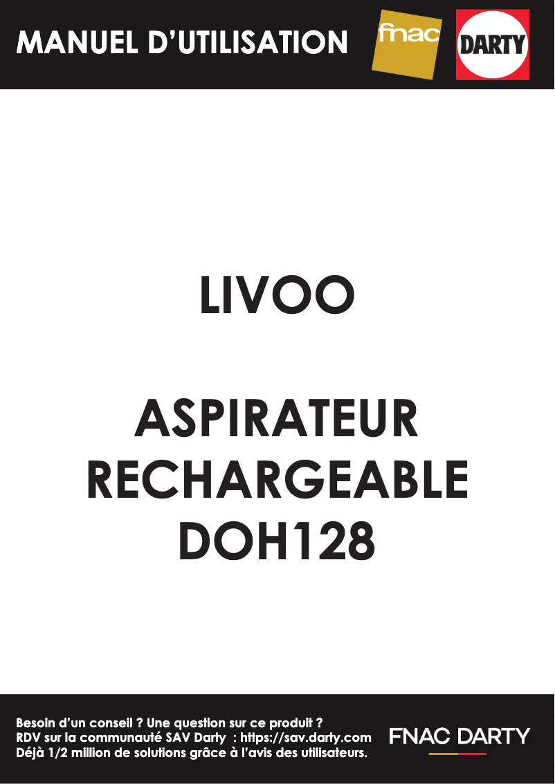 Page 1 de la notice Manuel utilisateur Livoo DOH128