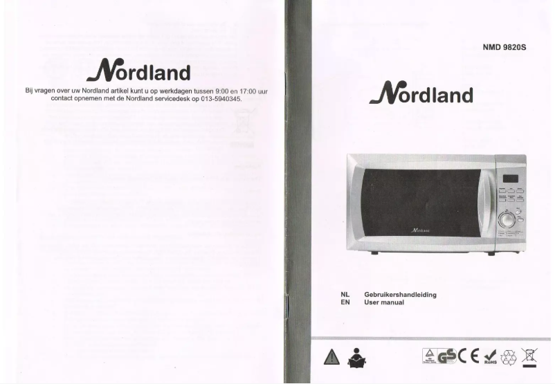 Page n°1 - Manuel utilisateur Nordland NMD 9820S