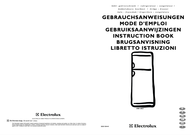 Image de la première page du manuel de l'appareil ERD 2822