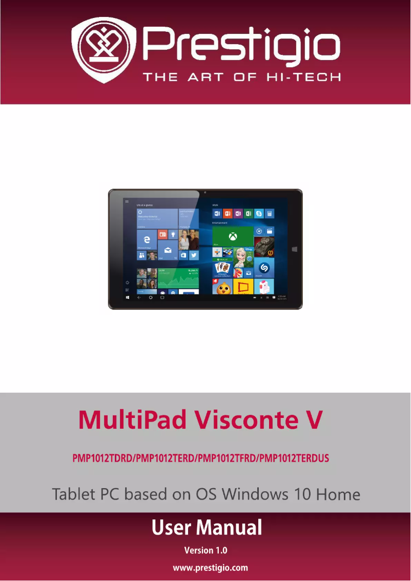 Page n°1 - Manuel utilisateur Prestigio MultiPad Visconte V