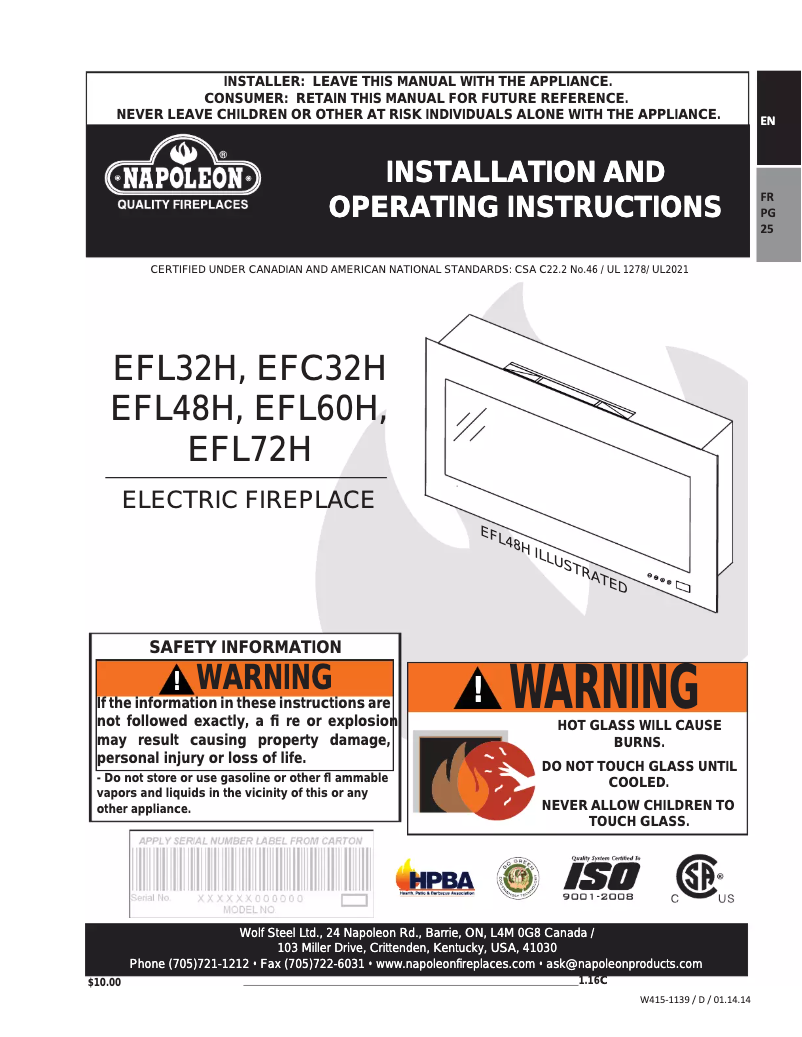 Image de la première page du manuel de l'appareil Linear 32