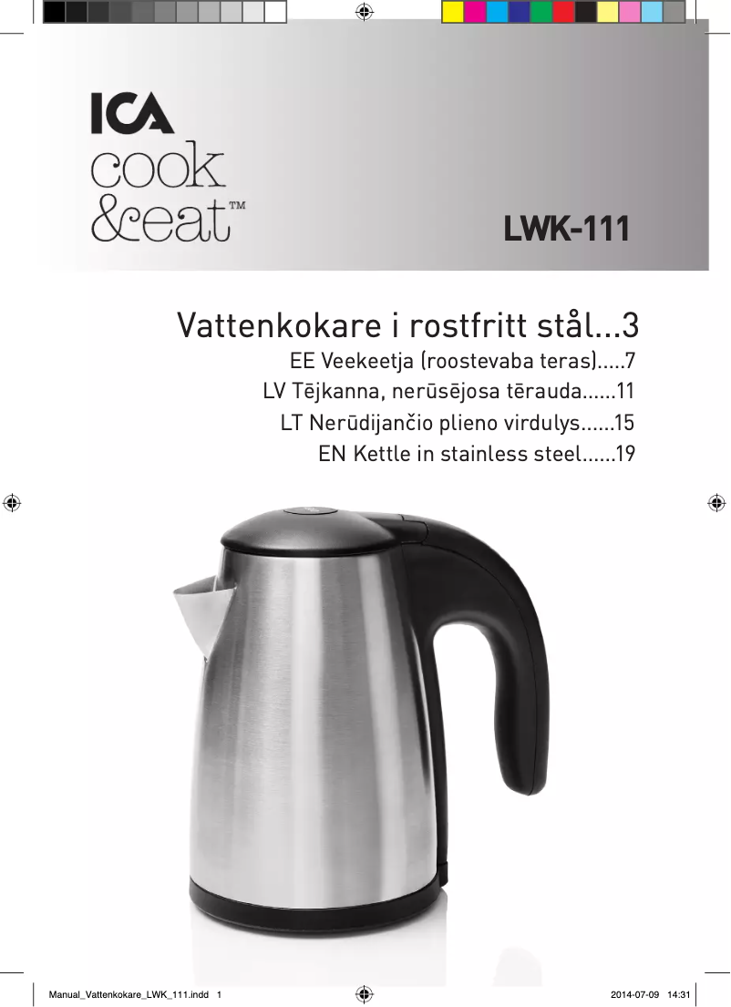 Page n°1 - Manuel utilisateur ICA LWK-11