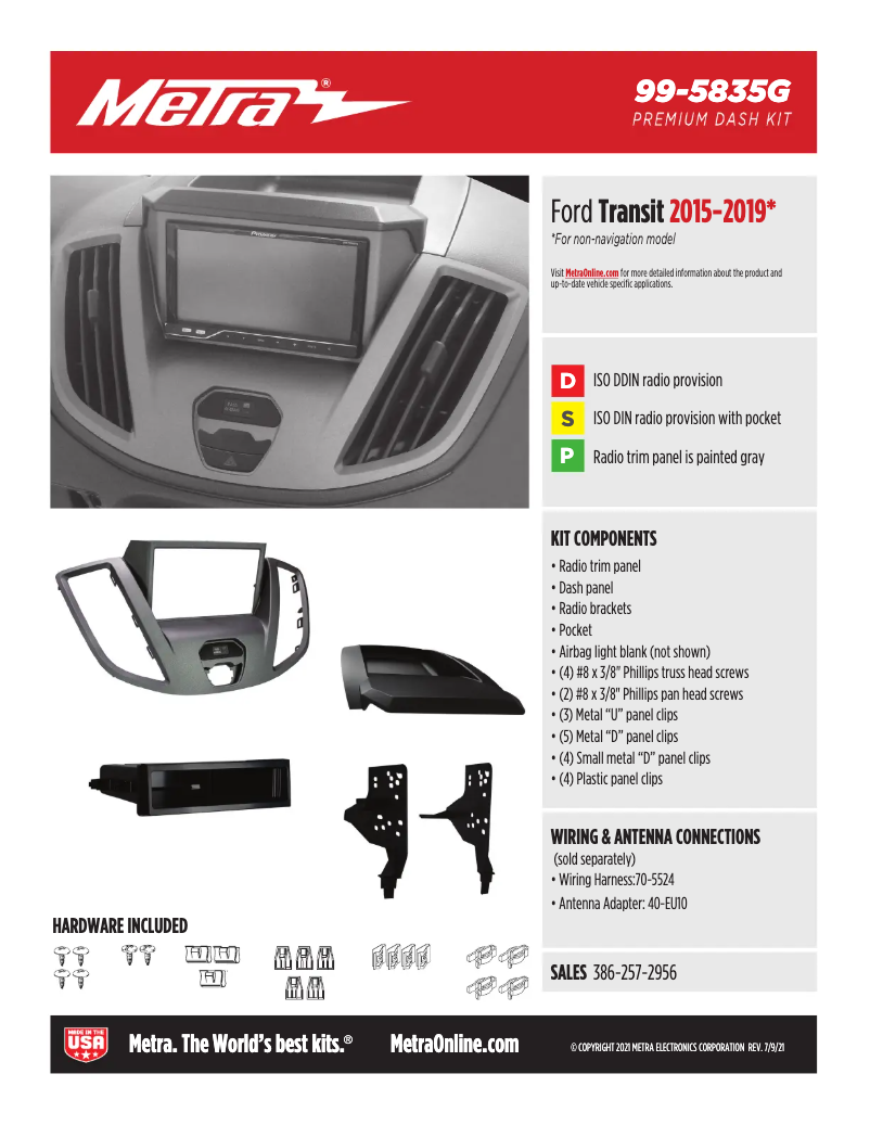 Page 1 de la notice Fiche technique AXESS 99-5835G