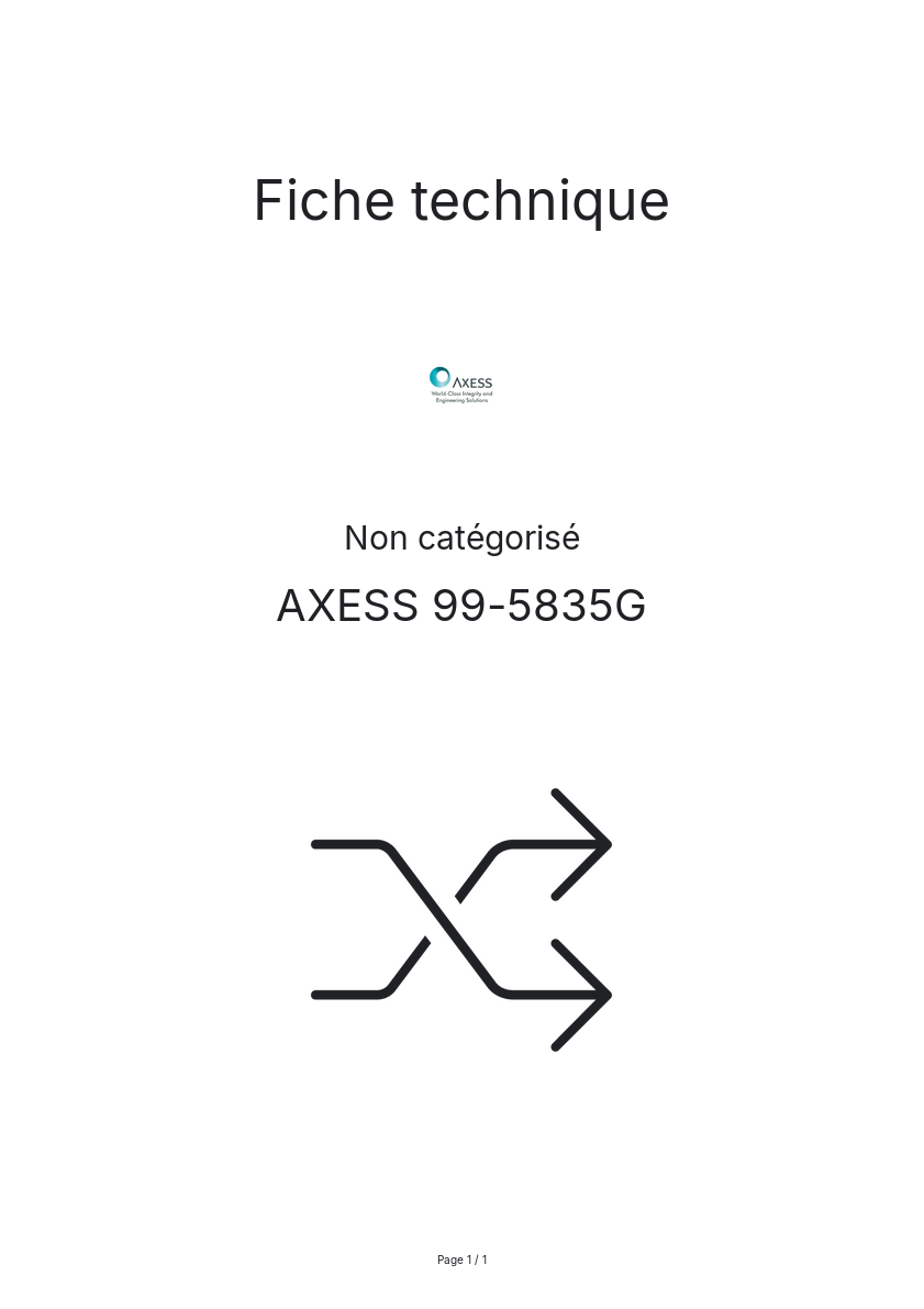 Page n°1 - Fiche technique AXESS 99-5835G