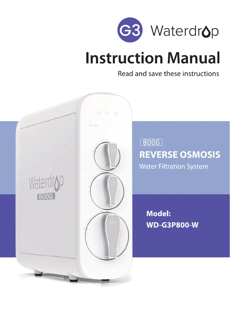 Image de la première page du manuel de l'appareil WD-G3P800-W