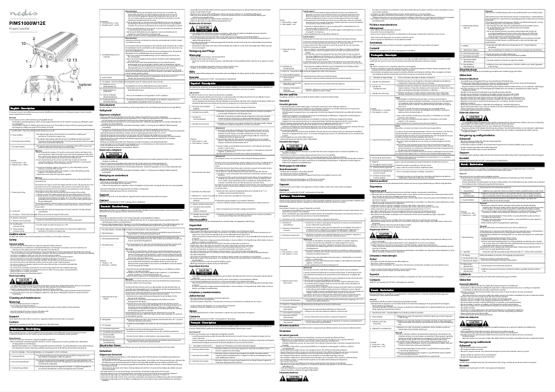 Page 1 de la notice Manuel utilisateur Nedis PIMS1000W12E