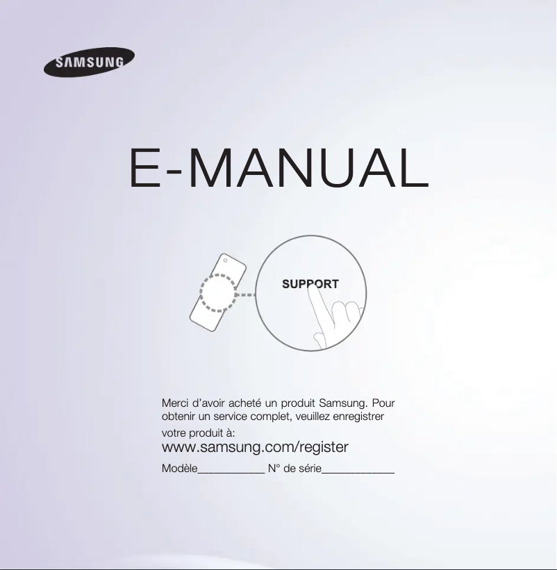 Page 1 de la notice Manuel utilisateur Samsung UN55ES6100F