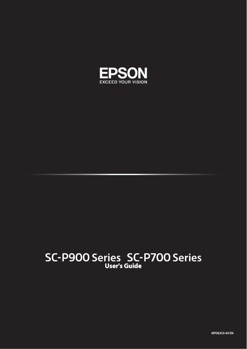Image de la première page du manuel de l'appareil SureColor SC-P906
