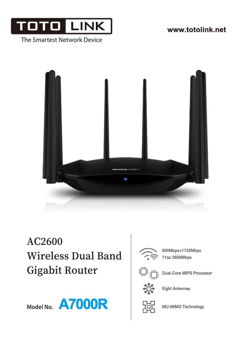 Page 1 de la notice Mode d'emploi Totolink A7000R